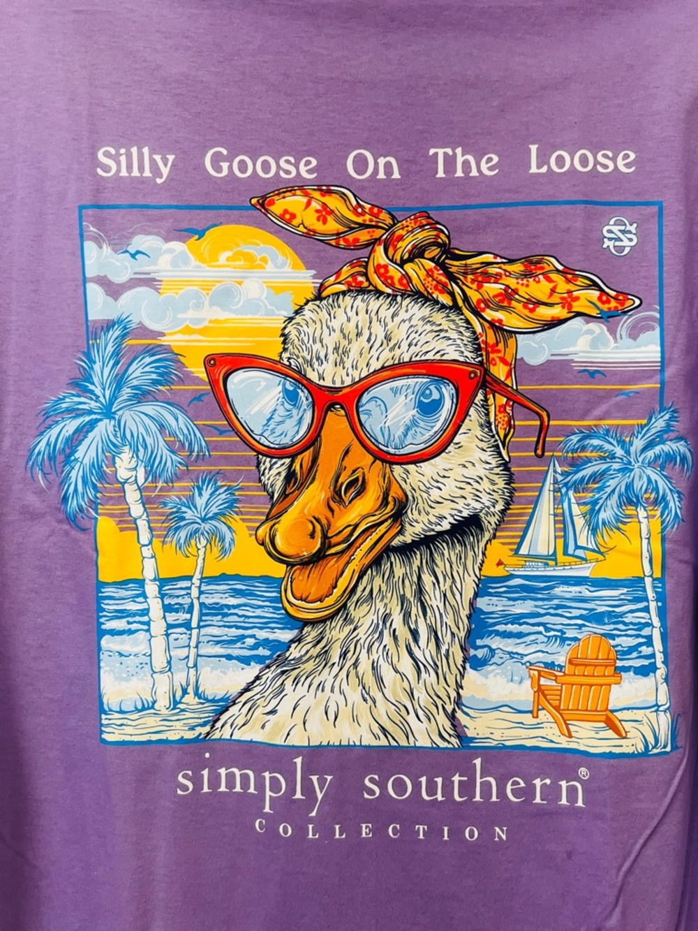 Simply Southern Purple Tee with Branded Tag size M